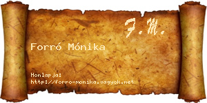 Forró Mónika névjegykártya
